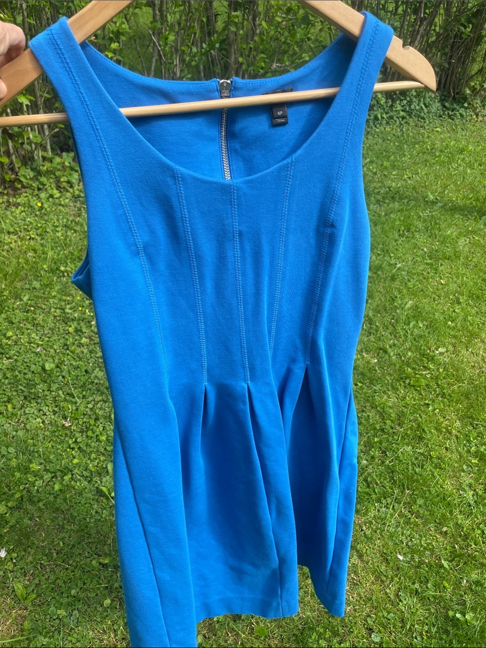 J. Crew Bright Blue Sleeveless Fit-and-Flare dress 6P